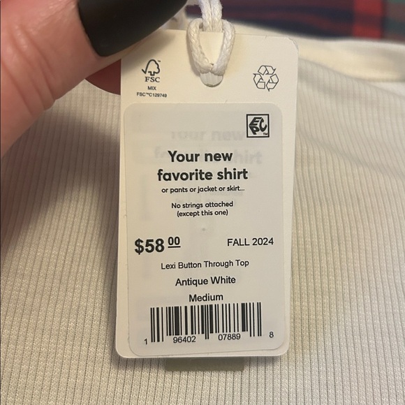 Marine Layer Lexi Button Through Square Neck Top - Picture 7 of 7